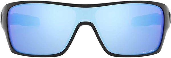 OAKLEY MEN'S TURBINE ROTOR RECTANGULAR SUNGLASSES, POLISHED BLACK/PRIZM DEEP WATER POLARIZED, OO9307 32