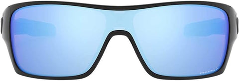 OAKLEY MEN'S TURBINE ROTOR RECTANGULAR SUNGLASSES, POLISHED BLACK/PRIZM DEEP WATER POLARIZED, OO9307 32