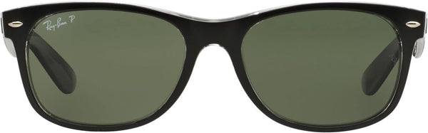 RAY-BAN MEN'S WAYFARER SQUARE SUNGLASSES, MATTE HAVANA/POLARIZED GREEN GRADIENT BLUE, RB2132 55