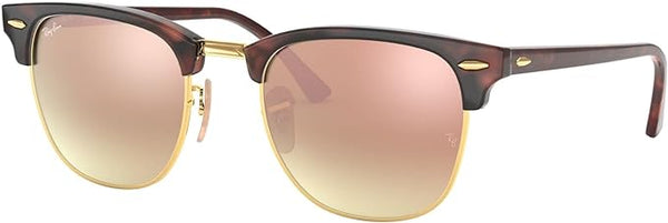 RAY-BAN CLUBMASTER SQUARE SUNGLASSES, RED HAVANA/COPPER FLASH GRADIENT, RB3016 49