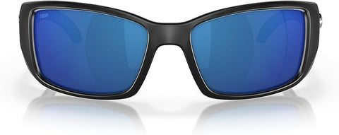 COSTA DEL MAR MAN SUNGLASSES MATTE BLACK FRAME - BLUE MIRROR LENSES, 62