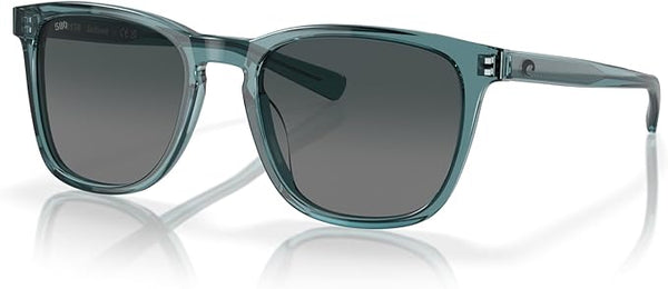 COSTA DEL MAR SULLIVAN SUNGLASSES, DEEP CRYSTAL AQUAMARINE/GREY GRADIENT 580G, 53