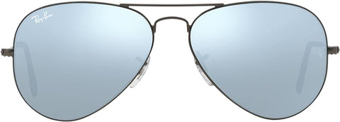 CLASSIC AVIATOR SUNGLASSES, MATTE GUNMETAL/LIGHT GREEN MIRRORED SILVER, RB3025 58