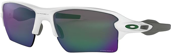 OAKLEY MEN'S FLAK 2.0 XL RECTANGULAR SUNGLASSES, POLISHED WHITE/PRIZM JADE, OO9188 59