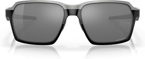 OAKLEY MEN'S PARLAY RECTANGULAR SUNGLASSES, POLISHED BLACK/PRIZM BLACK, OO4143 58