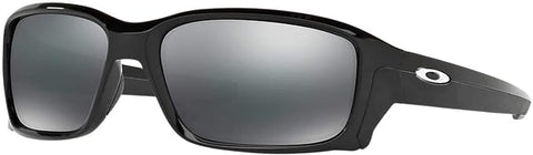 OAKLEY MEN'S STRAIGHTLINK RECTANGULAR SUNGLASSES, POLISHED BLACK/BLACK IRIDIUM, OO9331 58