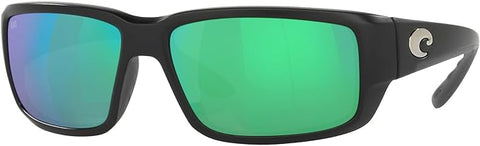 COSTA DEL MAR MAN SUNGLASSES MATTE BLACK FRAME, GREEN MIRROR LENSES - 59