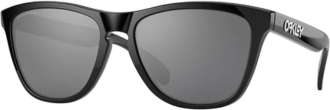 OAKLEY MEN'S FROGSKINS LOW BRIDGE FIT SQUARE SUNGLASSES, POLISHED BLACK/PRIZM BLACK, 0OO9245 54