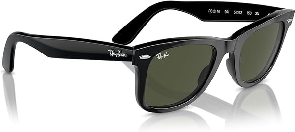 RAY-BAN ORIGINAL WAYFARER SUNGLASSES, BLACK/GREEN, RB2140