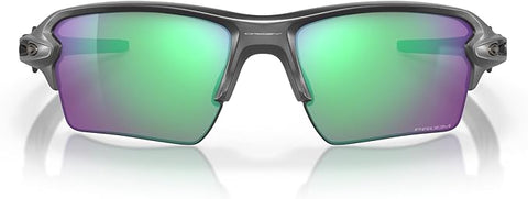 OAKLEY MEN'S FLAK 2.0 XL RECTANGULAR SUNGLASSES, STEEL/PRIZM ROAD JADE, OO9188 59