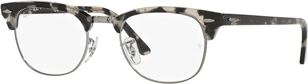 RAY-BAN CLUBMASTER SQUARE PRESCRIPTION EYEWEAR FRAMES, GREY HAVANA/DEMO LENS, RX5154 49