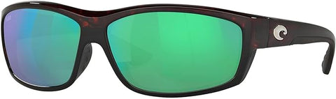 COSTA DEL MAR MEN'S SALTBREAK SUNGLASSES TORTOISE FRAME, GREEN MIRROR LENSES, 65