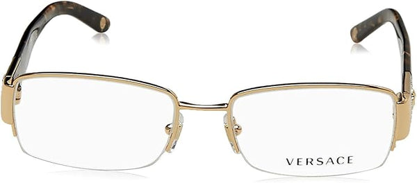 VERSACE VE 1175B 1002 EYEGLASSES WITH GOLD FRAME 53 DIAMETER LENSES