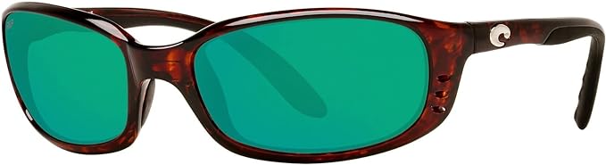 COSTA DEL MAR MEN'S BRINE READERS READERS SUNGLASSES TORTOISE/GREEN MIRROR 580P C-MATE 2.00, 59