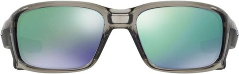 OAKLEY MEN'S STRAIGHTLINK RECTANGULAR SUNGLASSES, GREY INK/JADE IRIDIUM, OO9331 58