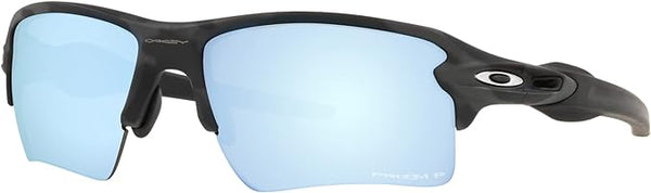 OAKLEY MEN'S FLAK 2.0 XL RECTANGULAR SUNGLASSES, MATTE BLACK CAMO/PRIZM DEEP WATER POLARIZED, OO9188 59