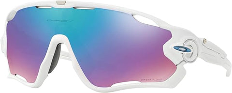 OAKLEY MEN'S JAWBREAKER RECTANGULAR SUNGLASSES, POLISHED WHITE/PRIZM SNOW SAPPHIRE IRIDIUM, OO9290 31