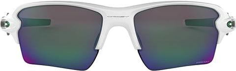 OAKLEY MEN'S FLAK 2.0 XL RECTANGULAR SUNGLASSES, POLISHED WHITE/PRIZM JADE, OO9188 59