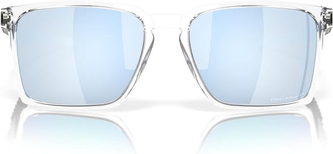 OAKLEY EXCHANGE SUN RECTANGULAR SUNGLASSES, POLISHED CLEAR/PRIZM DEEP WATER POLARIZED, OO9483 56