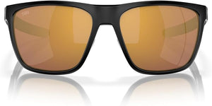 COSTA DEL MAR FERG SUNGLASSES, MATTE BLACK/GOLD MIRRORED 580G, 59