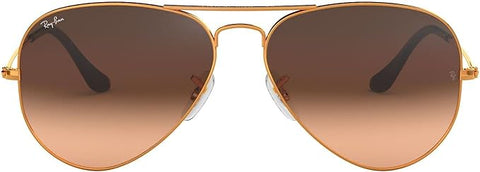 RAY-BAN CLASSIC AVIATOR SUNGLASSES, LIGHT BRONZE/PINK GRADIENT BROWN, RB3025 58