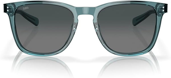 COSTA DEL MAR SULLIVAN SUNGLASSES, DEEP CRYSTAL AQUAMARINE/GREY GRADIENT 580G, 53