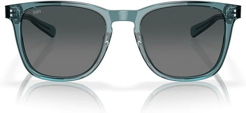 COSTA DEL MAR SULLIVAN SUNGLASSES, DEEP CRYSTAL AQUAMARINE/GREY GRADIENT 580G, 53