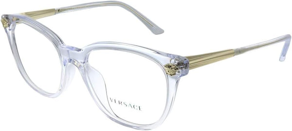 VERSACE VE 3242A 148 TRANSPARENT PLASTIC ROUND EYEGLASSES 54