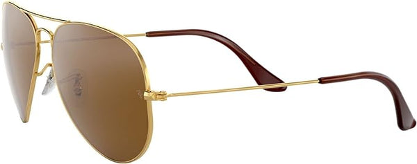 RAY-BAN CLASSIC AVIATOR SUNGLASSES, GOLD/BROWN POLARIZED, RB3025 58