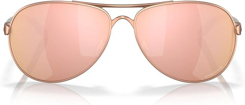 OAKLEY WOMEN'S FEEDBACK AVIATOR SUNGLASSES, SATIN ROSE GOLD/PRIZM ROSE GOLD, OO4079 59OAKLEY