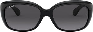 RAY-BAN WOMEN'S JACKIE OHH BUTTERFLY SUNGLASSES, BLACK/POLARIZED LIGHT GREY GRADIENT DARK GREY, RB4101 58