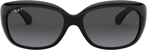 RAY-BAN WOMEN'S JACKIE OHH BUTTERFLY SUNGLASSES, BLACK/POLARIZED LIGHT GREY GRADIENT DARK GREY, RB4101 58