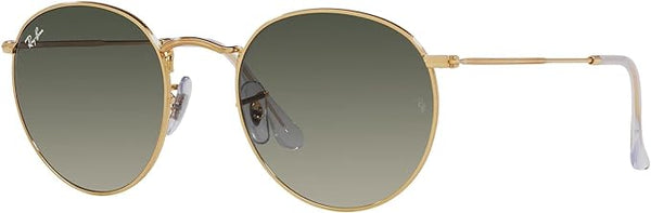 RAY-BAN ROUND METAL SUNGLASSES, GOLD/GREY GRADIENT, RB3447 50