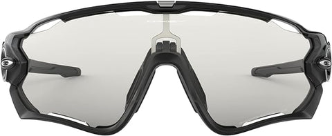 OAKLEY MEN'S JAWBREAKER POLARIZED RECTANGULAR SUNGLASSES, POLISHED BLACK/CLEAR BLACK IRIDIUM PHOTOCHROMIC, OO9290 31