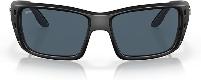 COSTA DEL MAR MAN SUNGLASSES, MATTE BLACK FRAME - GRAY LENSES - 63