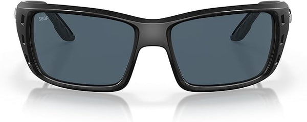 COSTA DEL MAR MAN SUNGLASSES, MATTE BLACK FRAME - GRAY LENSES - 63