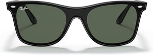 RAY-BAN BLAZE WAYFARER SQUARE SUNGLASSES, BLACK/DARK GREEN, RB4440N 41