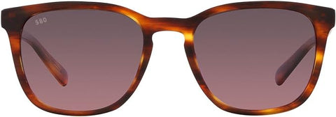 COSTA DEL MAR MEN'S SULLIVAN SQUARE SUNGLASSES, MATTE TORTOISE/ROSE GRADIENT POLARIZED 580G, 52