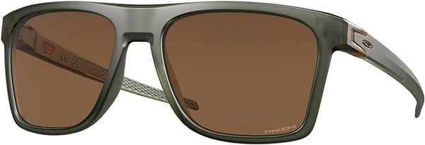 OAKLEY MEN'S LEFFINGWELL RECTANGULAR SUNGLASSES, MATTE OLIVE INK/PRIZM BRONZE, OO9100 57