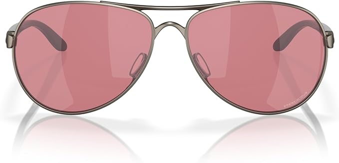 OAKLEY WOMEN'S FEEDBACK AVIATOR SUNGLASSES, SATIN GUNMETAL/PRIZM DARK GOLF, OO4079 59