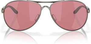 OAKLEY WOMEN'S FEEDBACK AVIATOR SUNGLASSES, SATIN GUNMETAL/PRIZM DARK GOLF, OO4079 59