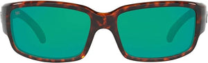 COSTA DEL MAR MENS CABALLITO RECTANGULAR SUNGLASSES, TORTOISE/COPPER GREEN MIRRORED POLARIZED-580G, 59