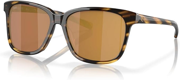 COSTA DEL MAR MAY SUNGLASSES, TORTOISE/GOLD MIRRORED 580G, 57