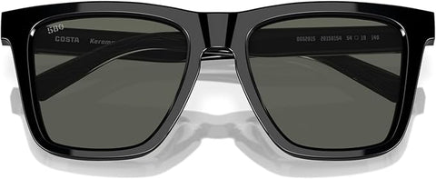 COSTA DEL MAR KERAMAS SUNGLASSES, BLACK/GREY 580G, 54