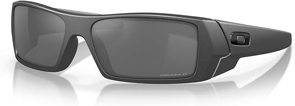 OAKLEY MEN'S GASCAN RECTANGULAR SUNGLASSES, STEEL/PRIZM BLACK POLARIZED, OO9014 60