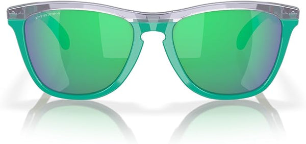 OAKLEY FROGSKINS RANGE LOW BRIDGE FIT ROUND SUNGLASSES, TRANSPARENT LILAC/CELESTE/PRIZM JADE, OO9284A 55