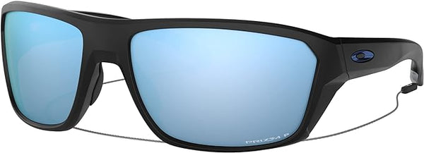 OAKLEY MEN'S SPLIT SHOT RECTANGULAR SUNGLASSES, MATTE BLACK/PRIZM DEEP WATER POLARIZED, OO9416 64