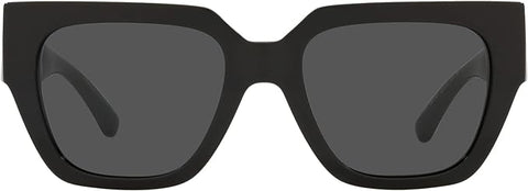 VERSACE WOMAN SUNGLASSES BLACK FRAME, DARK GREY LENSES, 53