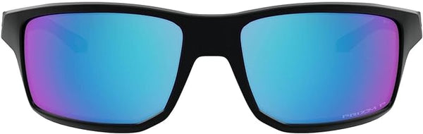 OAKLEY MEN'S GIBSTON SQUARE SUNGLASSES, MATTE BLACK SILVER ICON/PRIZM SAPPHIRE IRIDIUM POLARIZED, OO9449 60