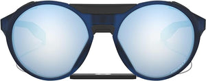 OAKLEY MEN'S CLIFDEN ROUND SUNGLASSES, MATTE TRANSLUCENT BLUE/PRIZM DEEP WATER POLARIZED, OO9440 54